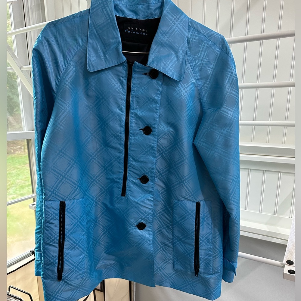 Jheri Richards Blue Rain coat